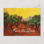 Sparen de Datum, Vincent van Gogh Olive Trees Aankondigingskaart (Voorkant)