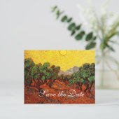 Sparen de Datum, Vincent van Gogh Olive Trees Aankondigingskaart (Staand voorkant)
