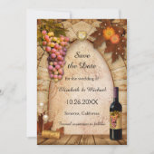 Sparen de Datum Vineyard Uitnodiging van het Bouw (Voorkant)