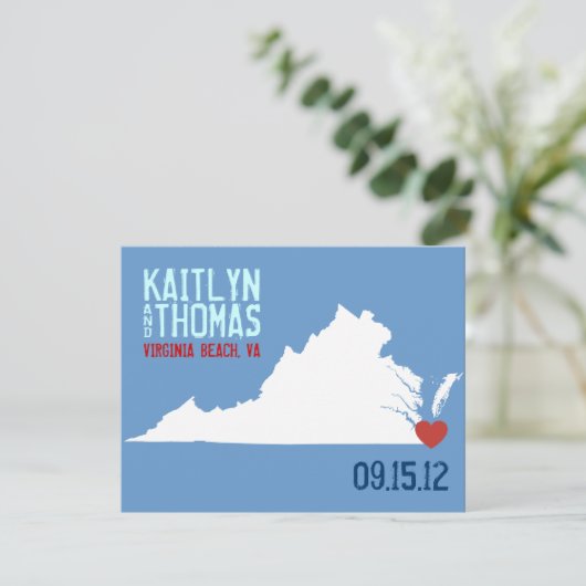 Sparen de Datum - - Virginia Save The Date (Staand voorkant)