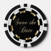 Sparen de Datum voor de Bride en de Groom Pokerchips (Voorkant)