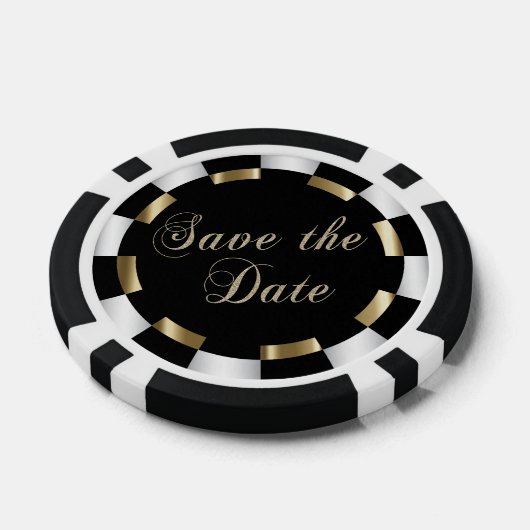 Sparen de Datum voor de Bride en de Groom Pokerchips (Enkel)