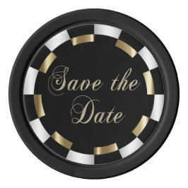 Sparen de Datum voor de Bride en de Groom Pokerchips