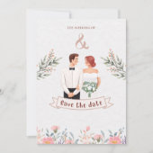 Sparen de datum voor de bruiloft van kaart (Voorkant)