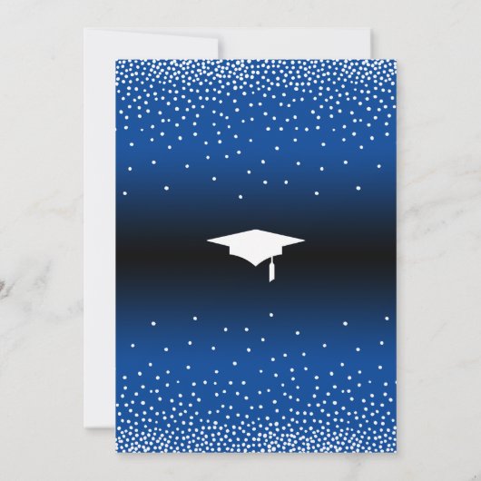 Sparen de Datum voor een Blauwe Ombre van de Parti Kaart (Achterkant)