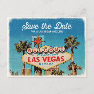Sparen de Datum voor een Fabulous Las Vegas Weddin Aankondigingskaart