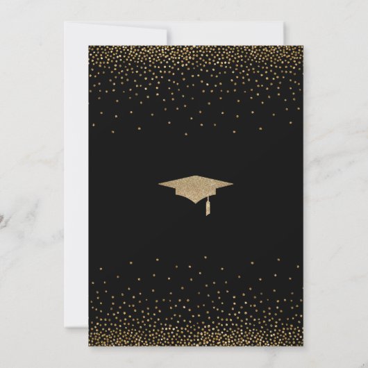 Sparen de Datum voor een Goud van de GraduPartij o Kaart (Achterkant)