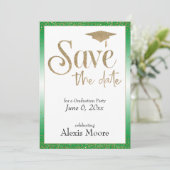 Sparen de Datum voor een Goud van de GraduPartij o Kaart (Staand voorkant)