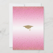 Sparen de Datum voor een Gouden & Roze van de Part Kaart (Achterkant)