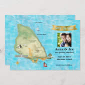 Sparen de Datum voor Mackinac Island Save The Date (Voorkant / Achterkant)