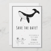 Sparen de Datum - walvissen in Liefde Save The Date (Voorkant / Achterkant)
