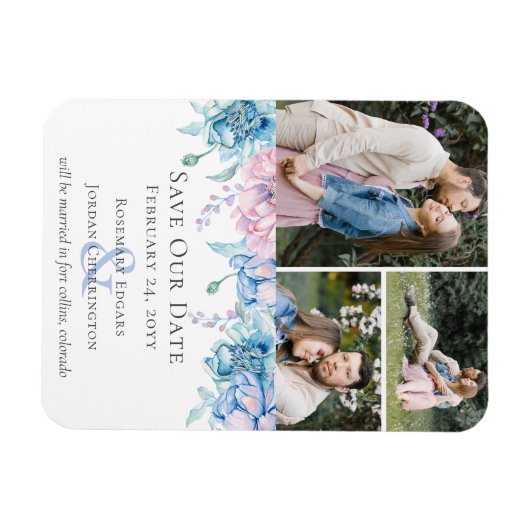 Sparen de Datum Waterverf de Echte Eenduidige Wedd Magneet (Horizontaal)