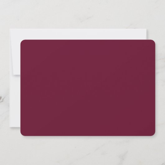 Sparen de Datum Waterverf Floral Burgundy Gold BB Save The Date (Achterkant)