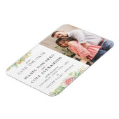 Sparen de Datum Waterverf het Succulente huwelijk  Magneet (Linkerzijde)