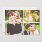 Sparen de Datum Waterverf Wildbloemen 4-Foto Kaart (Achterkant)