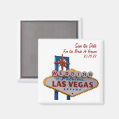 "Sparen de Datum"WEDDDING in Las Vegas Magnet (Voorkant / Achterkant)