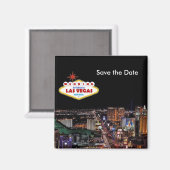Sparen de Datum WEDDING in Las Vegas Magnet (Voorkant / Achterkant)