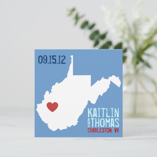 Sparen de Datum - - West Virginia Save The Date (Staand voorkant)