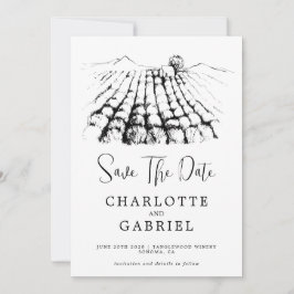 Sparen de Datum Winery Wedding Save The Date