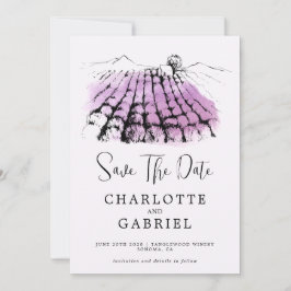 Sparen de Datum Winery Wedding Save The Date