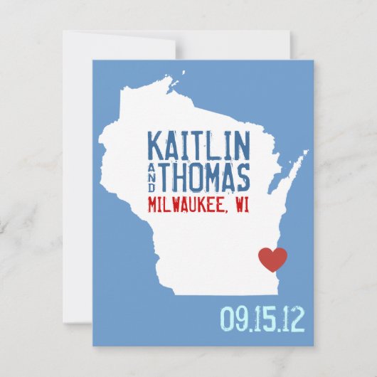 Sparen de Datum - - Wisconsin Save The Date (Voorkant)