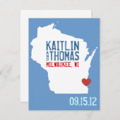 Sparen de Datum - - Wisconsin Save The Date (Voorkant / Achterkant)
