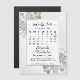 Sparen de Datum Witte Agenda van de Lavender Eucal