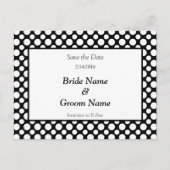 Sparen de Datum Witte Briefkaart van de Dot van de (Voorkant)