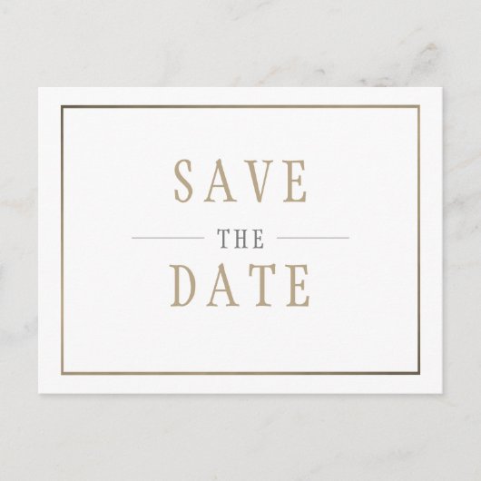 Sparen de Datum Witte Eenvoudige Weddenschap van h Uitnodiging Briefkaart (Voorkant)