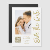 Sparen de Datum Witte Gouden Moderne Woensdag (Voorkant / Achterkant)