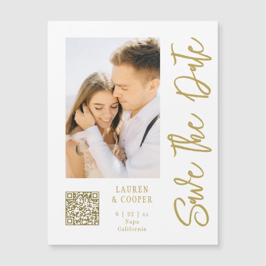 Sparen de Datum Witte Gouden Moderne Woensdag (Voorkant)