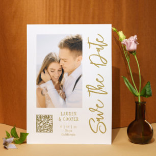 Sparen de Datum Witte Gouden Moderne Woensdag