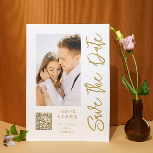 Sparen de Datum Witte Gouden Moderne Woensdag