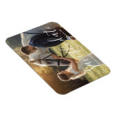 sparen de datum witte handschrijvende trouwfoto magneet (Rechterzijde)