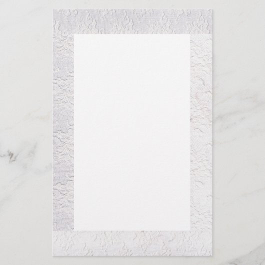 Sparen de Datum/Witte Lace Briefpapier (Voorkant)