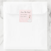 Sparen de Datum zacht roze met de Sticker van het (Tas)