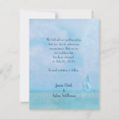 Sparen de Datum zanddollar en zeilboot Save The Date (Achterkant)