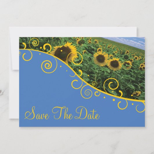 Sparen de Datum - Zonnebloemen Save The Date (Voorkant)
