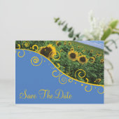 Sparen de Datum - Zonnebloemen Save The Date (Staand voorkant)