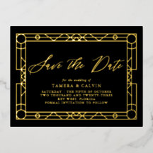 Sparen de Datum Zwart Gold Decoratief Lijst