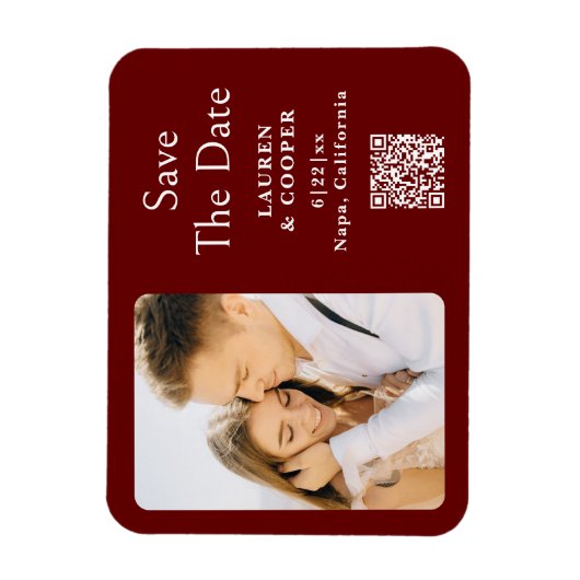 Sparen de Datum Zwart Witte Moderne Bindende Moder Magneet (Verticaal)