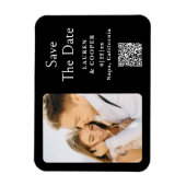 Sparen de Datum Zwart Witte Moderne Bindende Moder Magneet (Verticaal)