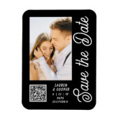 Sparen de Datum Zwart Witte Moderne Bindende Moder Magneet (Verticaal)