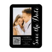 Sparen de Datum Zwart Witte Moderne Bindende Moder Magneet (Verticaal)