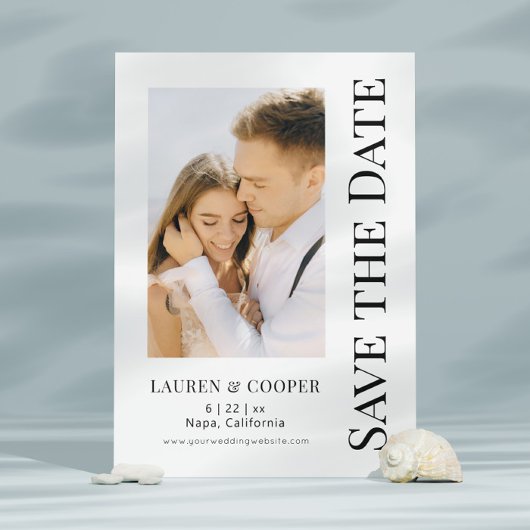 Sparen de Datum Zwart Witte Moderne Bindende Moder Save The Date