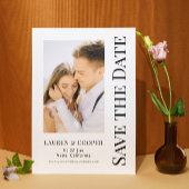 Sparen de Datum Zwart Witte Moderne Bindende Moder Save The Date