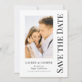 Sparen de Datum Zwart Witte Moderne Bindende Moder Save The Date (Voorkant)