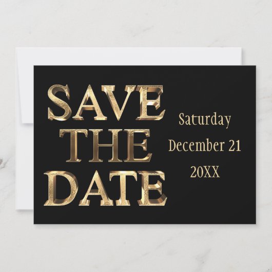 Sparen de Datum Zwarte Gouden Brekende Partij van  Save The Date (Voorkant)