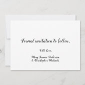 Sparen de Datum Zwarte Gouden Brekende Partij van  Save The Date (Achterkant)