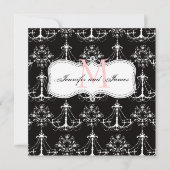 Sparen de Datum Zwarte Roze Wuwelijks van de hande Save The Date (Voorkant)